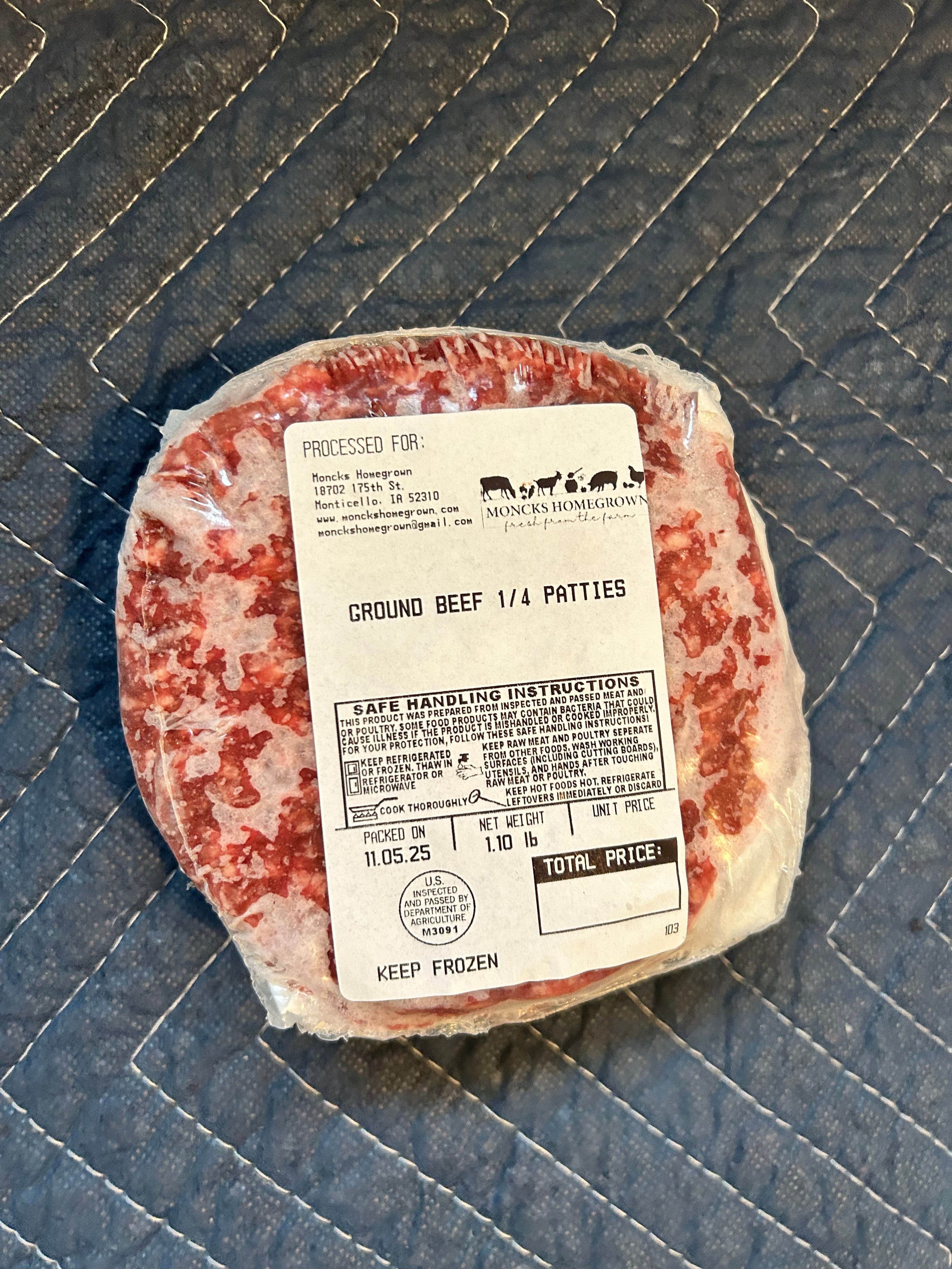 Ground Beef Quarter Patties